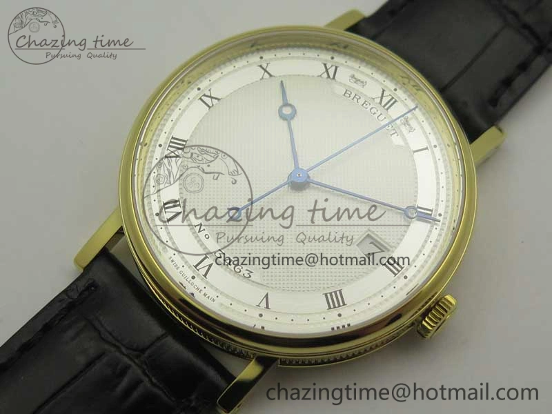 Classique Auto 5177 YG FK 1:1 Best Edition White Hobnail Textured Dial on Black Leather Strap MIYOTA 9015