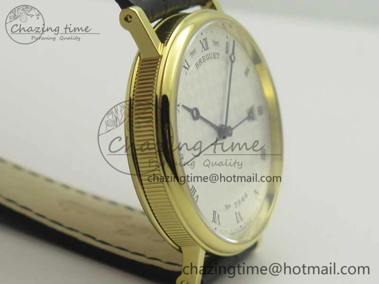 Classique Auto 5177 YG FK 1:1 Best Edition White Plaid Textured Dial on Black Leather Strap MIYOTA 9015