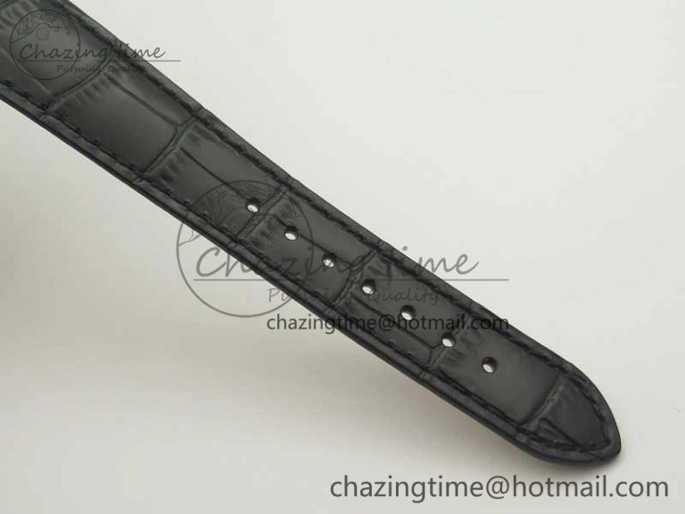 Classique Auto 5177 YG FK 1:1 Best Edition White Plaid Textured Dial on Black Leather Strap MIYOTA 9015