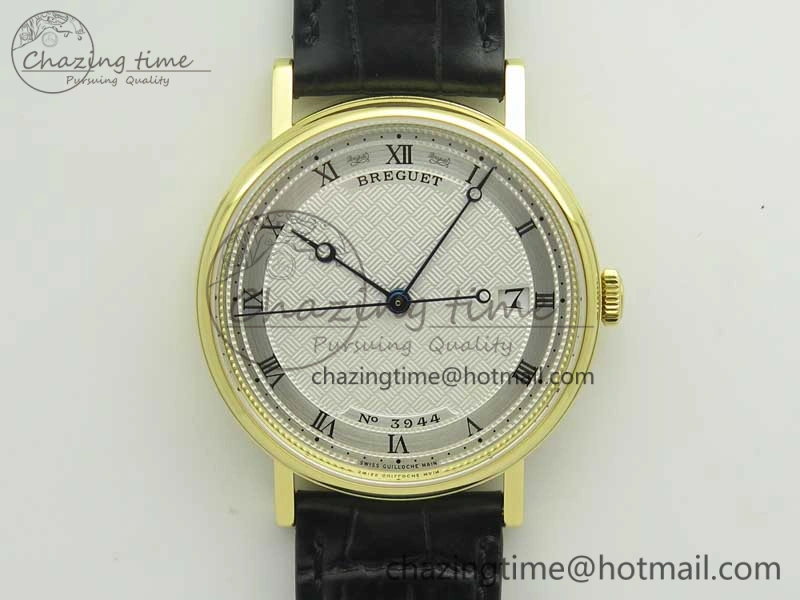 Classique Auto 5177 YG FK 1:1 Best Edition White Plaid Textured Dial on Black Leather Strap MIYOTA 9015