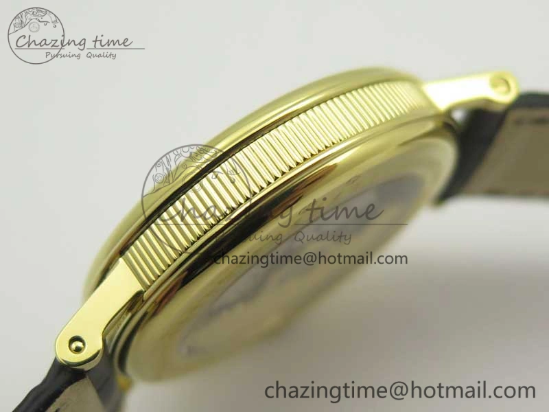 Classique Auto 5177 YG FK 1:1 Best Edition White Plaid Textured Dial on Black Leather Strap MIYOTA 9015