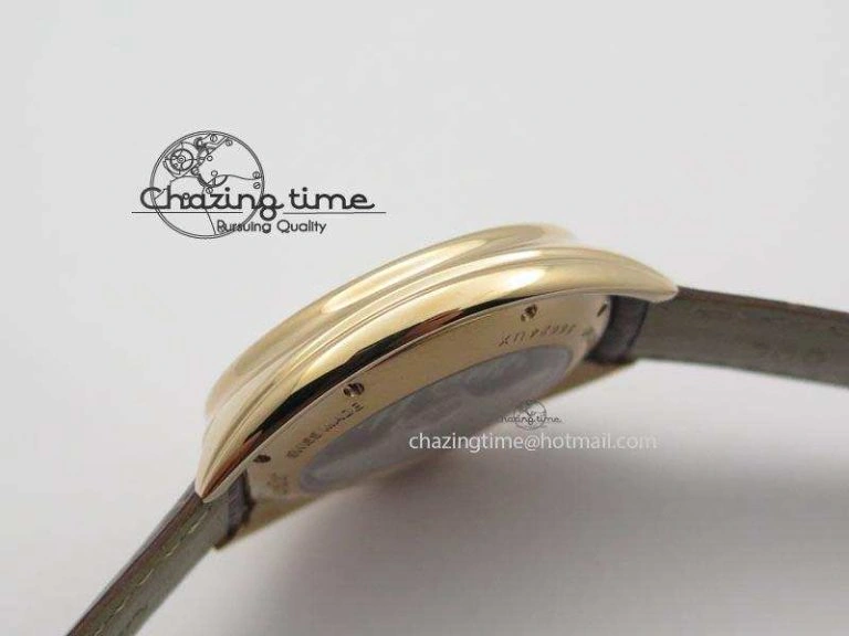 Cle de Cartier RG 35mm V6F Best Edition White Textured Dial On Deep Brown Leather Strap MIYOTA9015
