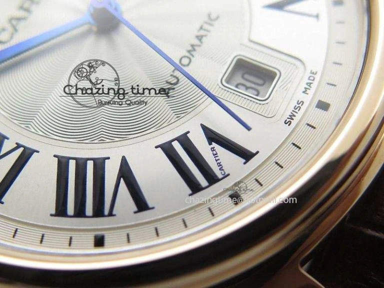Cle de Cartier RG V6F Best Edition White Textured Dial On Brown Leather Strap MIYOTA9015