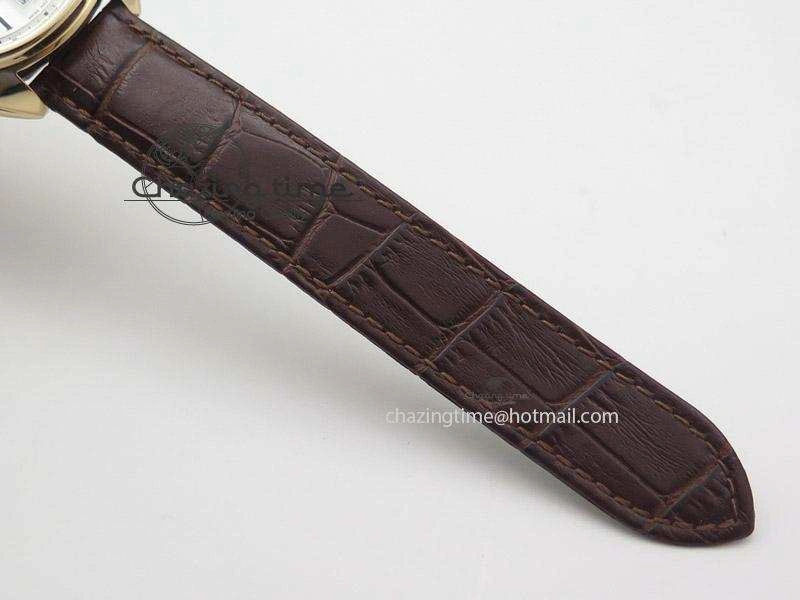 Cle de Cartier RG V6F Best Edition White Textured Dial On Brown Leather Strap MIYOTA9015