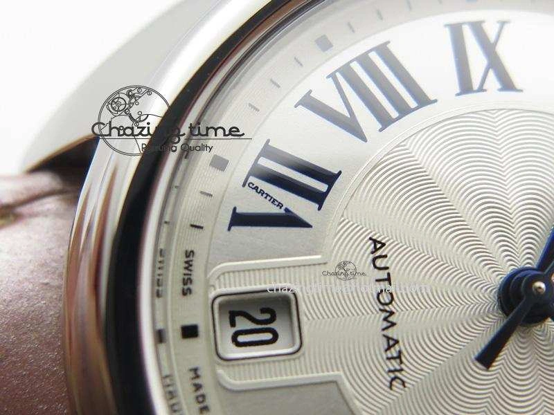 Cle de Cartier SS 35mm V6F Best Edition White Textured Dial On Pink Leather Strap MIYOTA9015