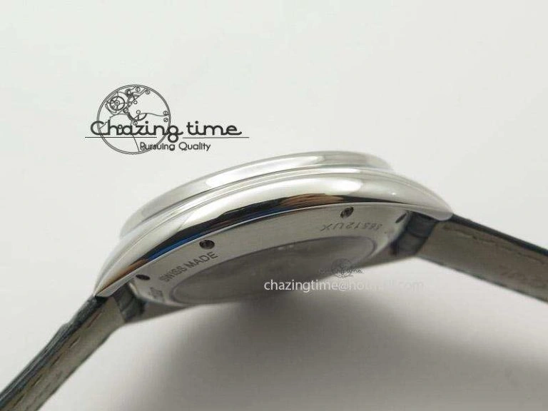 Cle de Cartier SS V6F Best Edition White Textured Dial On Black Leather Strap MIYOTA9015