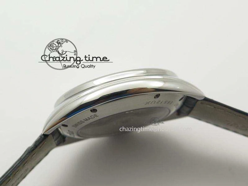 Cle de Cartier SS V6F Best Edition White Textured Dial On Black Leather Strap MIYOTA9015