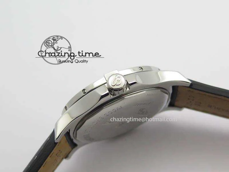 Clot Chronometer SS GF 1:1 Best Edition Black Sticks Marker Dial On Black Leather Strap A2824