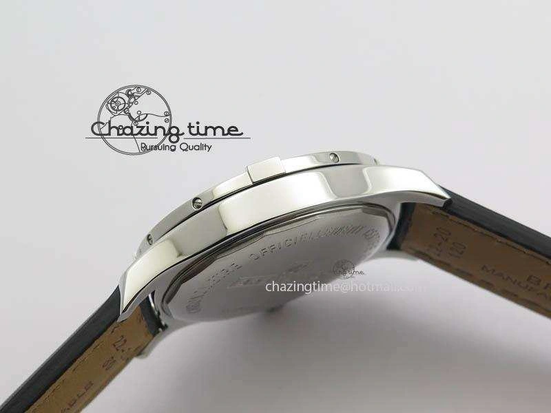 Clot Chronometer SS GF 1:1 Best Edition Black Sticks Marker Dial On Black Leather Strap A2824