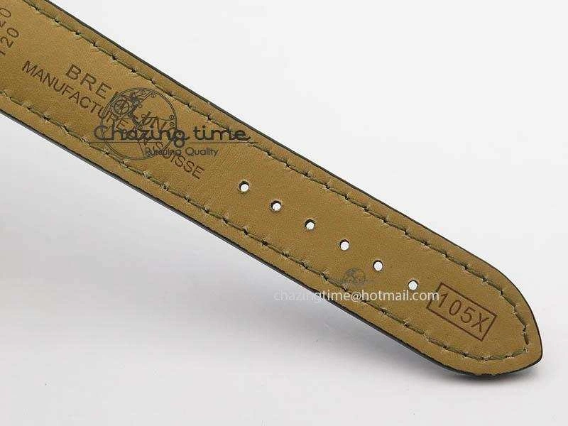 Clot Chronometer SS GF 1:1 Best Edition Black Sticks Marker Dial On Black Leather Strap A2824