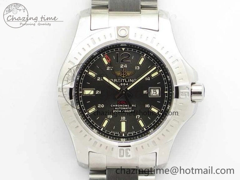 Clot Chronometer SS GF 1:1 Best Edition Black Sticks Marker Dial On SS Bracelet A2824