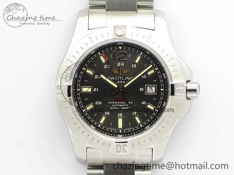 Clot Chronometer SS GF 1:1 Best Edition Black Sticks Marker Dial On SS Bracelet A2824
