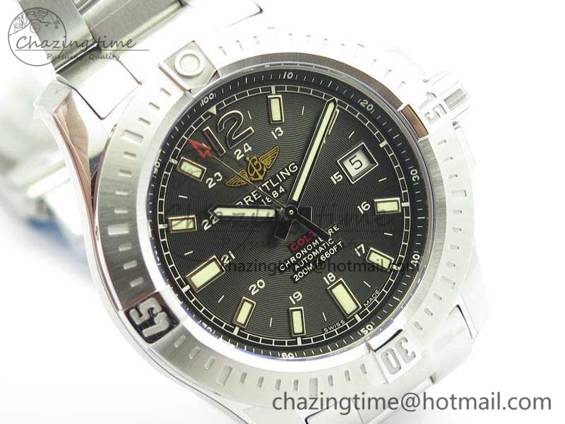 Clot Chronometer SS GF 1:1 Best Edition Black Sticks Marker Dial On SS Bracelet A2824