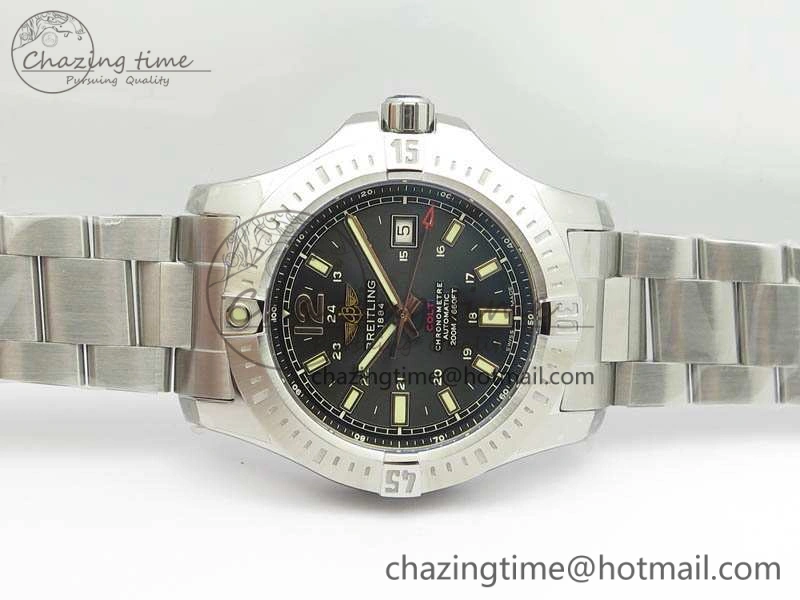 Clot Chronometer SS GF 1:1 Best Edition Black Sticks Marker Dial On SS Bracelet A2824