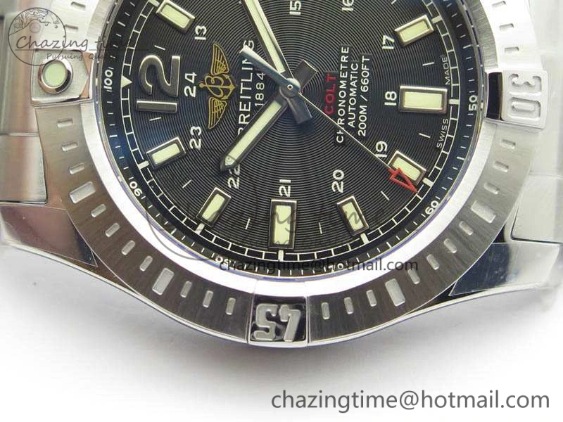 Clot Chronometer SS GF 1:1 Best Edition Black Sticks Marker Dial On SS Bracelet A2824