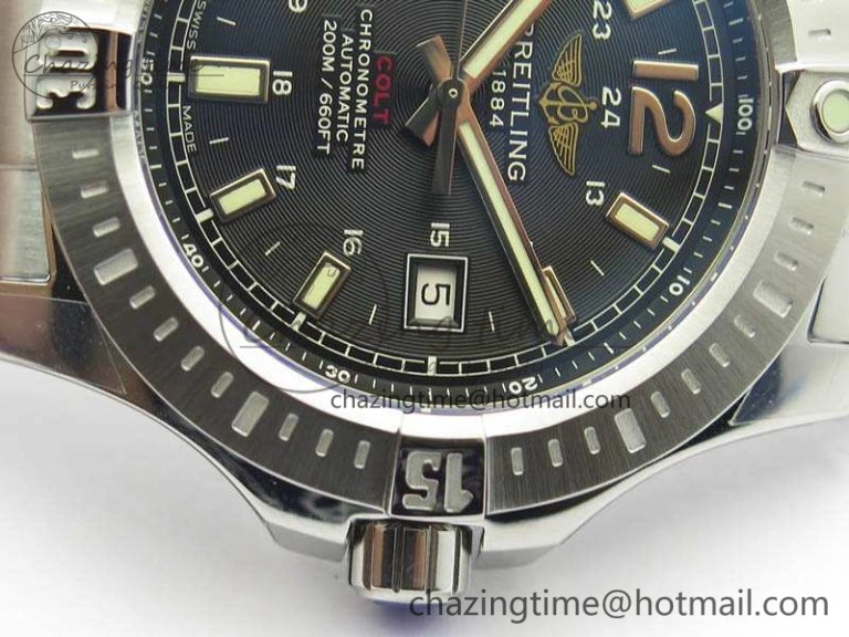 Clot Chronometer SS GF 1:1 Best Edition Black Sticks Marker Dial On SS Bracelet A2824