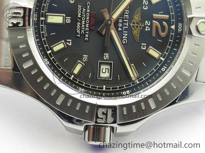 Clot Chronometer SS GF 1:1 Best Edition Black Sticks Marker Dial On SS Bracelet A2824