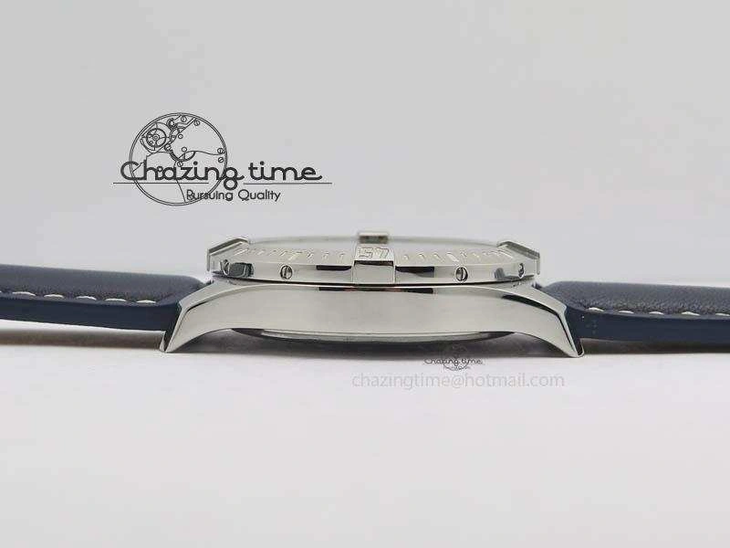 Clot Chronometer SS GF 1:1 Best Edition Blue Sticks Marker Dial On Blue Leather Strap A2824