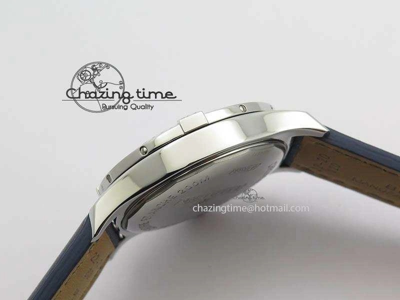 Clot Chronometer SS GF 1:1 Best Edition Blue Sticks Marker Dial On Blue Leather Strap A2824