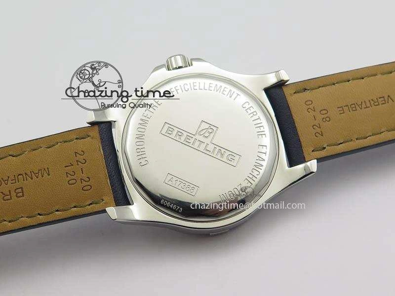 Clot Chronometer SS GF 1:1 Best Edition Blue Sticks Marker Dial On Blue Leather Strap A2824