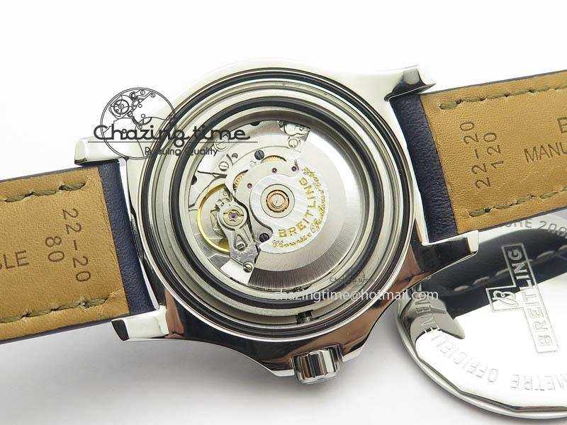 Clot Chronometer SS GF 1:1 Best Edition Blue Sticks Marker Dial On Blue Leather Strap A2824