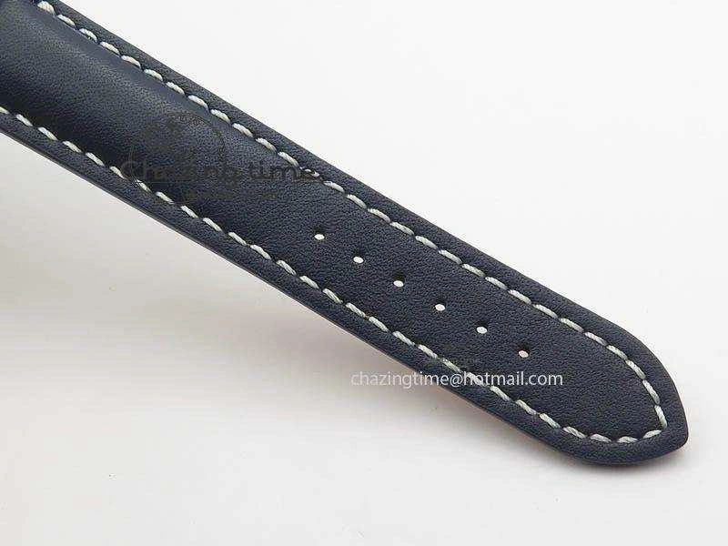 Clot Chronometer SS GF 1:1 Best Edition Blue Sticks Marker Dial On Blue Leather Strap A2824