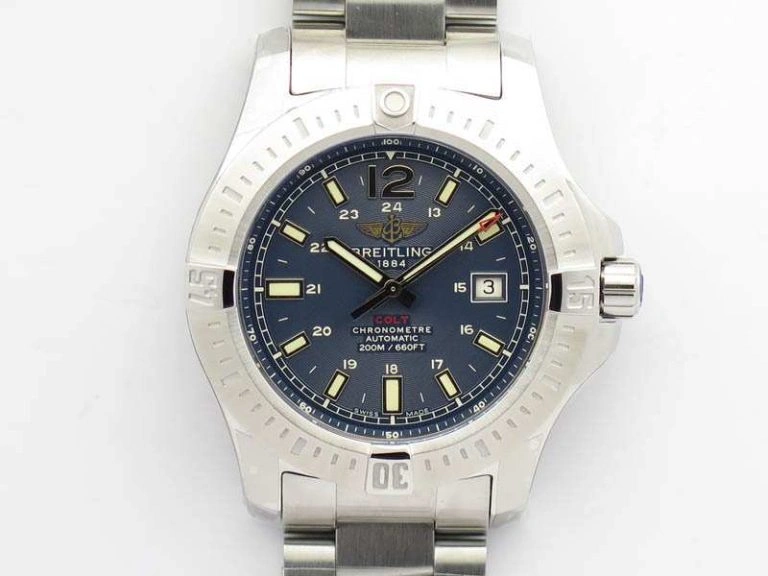 Clot Chronometer SS GF 1:1 Best Edition Blue Sticks Marker Dial On SS Bracelet A2824
