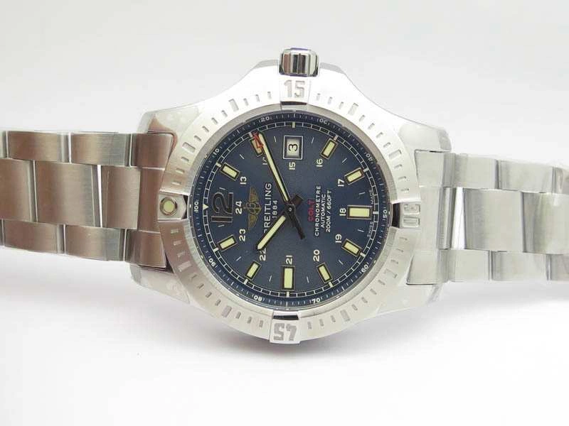 Clot Chronometer SS GF 1:1 Best Edition Blue Sticks Marker Dial On SS Bracelet A2824