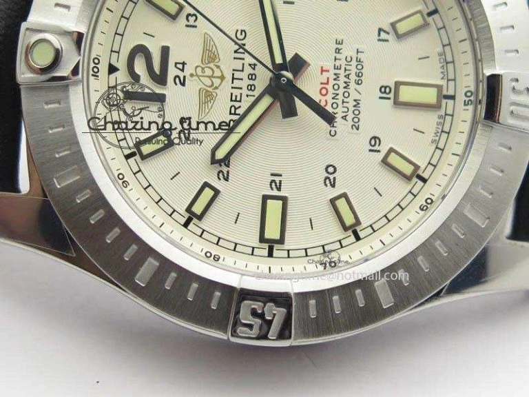 Clot Chronometer SS GF 1:1 Best Edition White Sticks Marker Dial On Black Leather Strap A2824