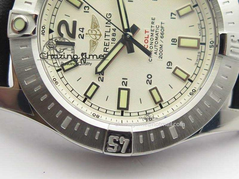 Clot Chronometer SS GF 1:1 Best Edition White Sticks Marker Dial On Black Leather Strap A2824
