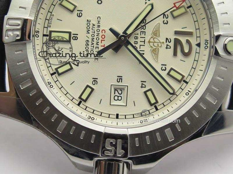 Clot Chronometer SS GF 1:1 Best Edition White Sticks Marker Dial On Black Leather Strap A2824