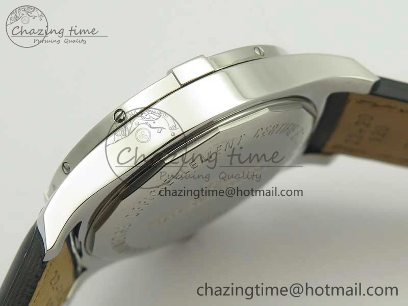 Clot Chronometer SS UBF 1-1 Best Edition Black Sticks Marker Dial on Black Leather Strap A2824