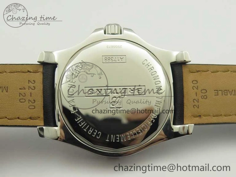 Clot Chronometer SS UBF 1-1 Best Edition Black Sticks Marker Dial on Black Leather Strap A2824