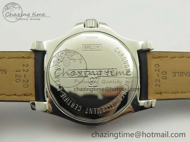 Clot Chronometer SS UBF 1-1 Best Edition Black Sticks Marker Dial on Black Leather Strap A2824