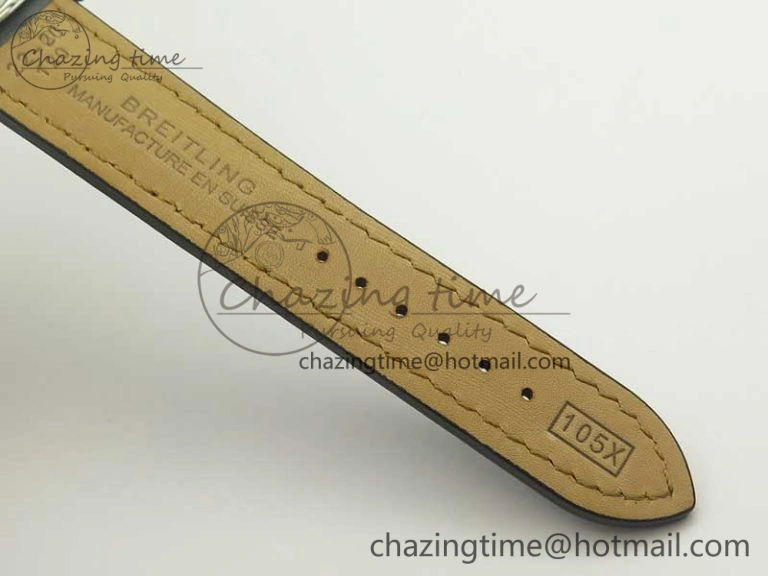 Clot Chronometer SS UBF 1-1 Best Edition Black Sticks Marker Dial on Black Leather Strap A2824