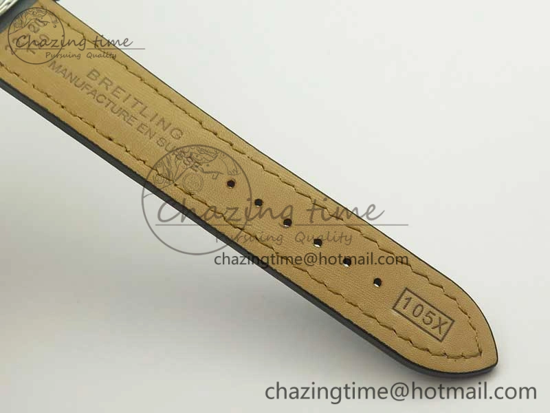Clot Chronometer SS UBF 1-1 Best Edition Black Sticks Marker Dial on Black Leather Strap A2824