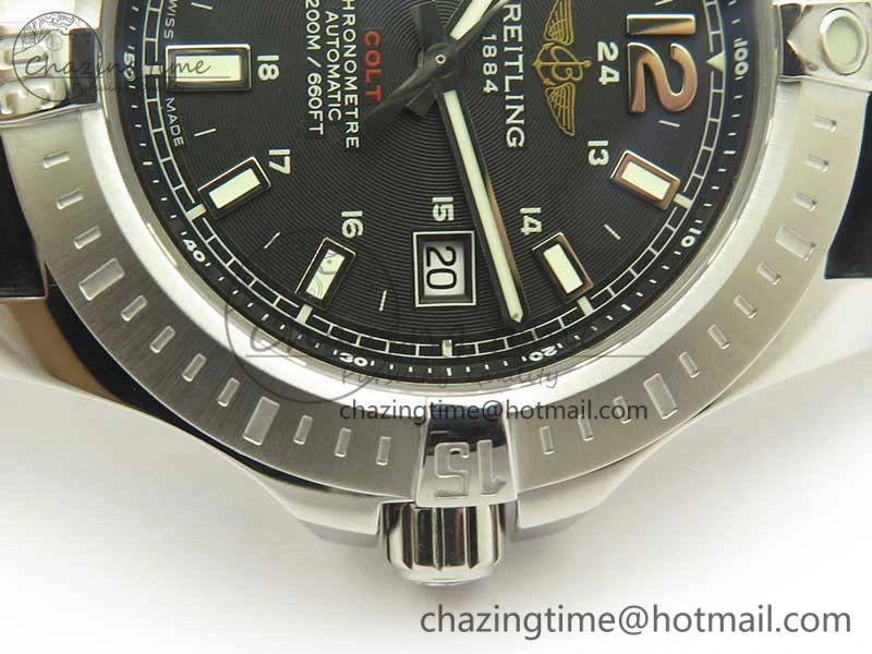 Clot Chronometer SS UBF 1-1 Best Edition Black Sticks Marker Dial on Black Leather Strap A2824