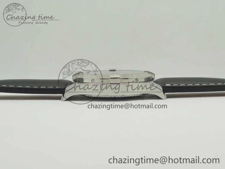 Clot Chronometer SS UBF 1-1 Best Edition Black Sticks Marker Dial on Black Leather Strap A2824