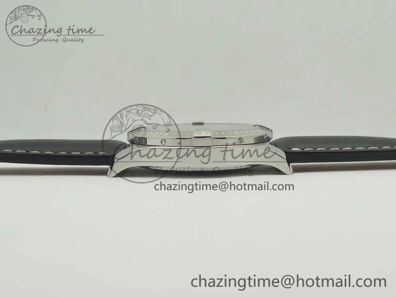 Clot Chronometer SS UBF 1-1 Best Edition Black Sticks Marker Dial on Black Leather Strap A2824