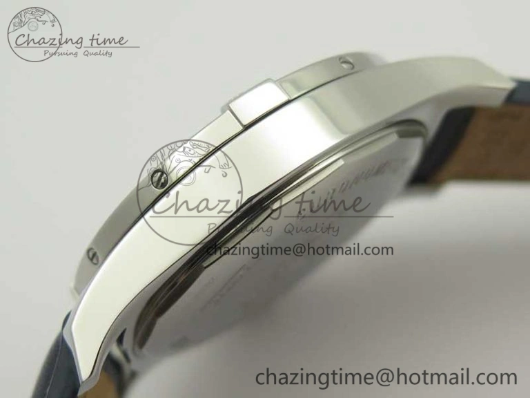 Clot Chronometer SS UBF 1:1 Best Edition Blue Sticks Marker Dial on Blue Leather strap A2824