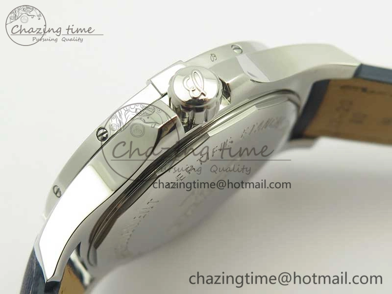 Clot Chronometer SS UBF 1:1 Best Edition Blue Sticks Marker Dial on Blue Leather strap A2824