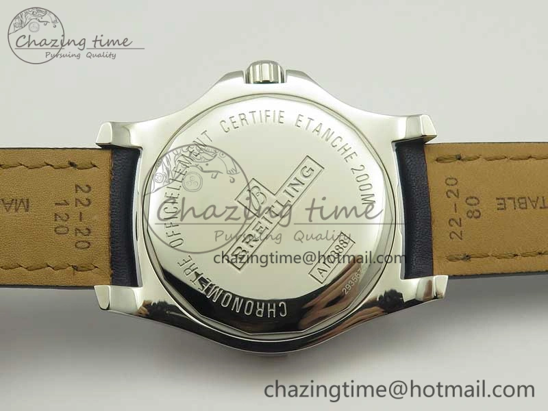 Clot Chronometer SS UBF 1:1 Best Edition Blue Sticks Marker Dial on Blue Leather strap A2824