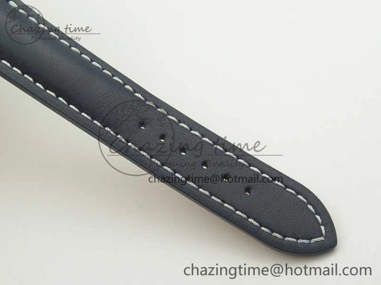 Clot Chronometer SS UBF 1:1 Best Edition Blue Sticks Marker Dial on Blue Leather strap A2824