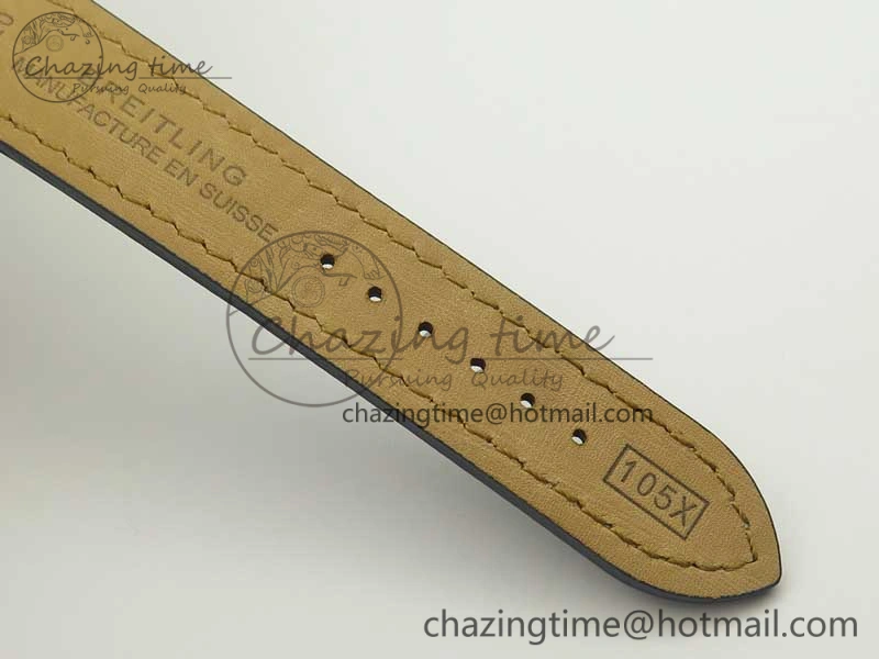 Clot Chronometer SS UBF 1:1 Best Edition Blue Sticks Marker Dial on Blue Leather strap A2824