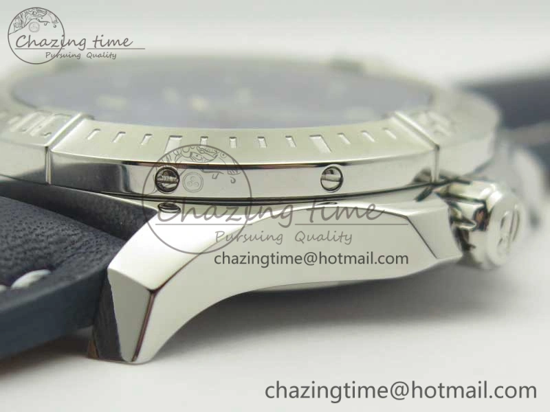Clot Chronometer SS UBF 1:1 Best Edition Blue Sticks Marker Dial on Blue Leather strap A2824
