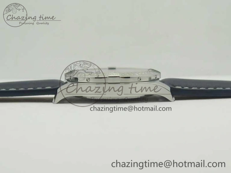 Clot Chronometer SS UBF 1:1 Best Edition Blue Sticks Marker Dial on Blue Leather strap A2824