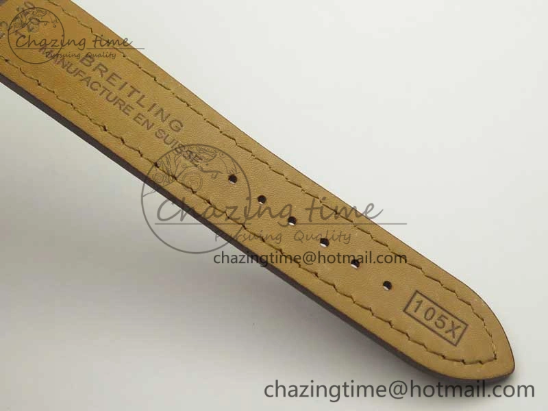 Clot Chronometer SS UBF 1:1 Best Edition White Sticks Marker Dial on Brown Leather Strap A2824