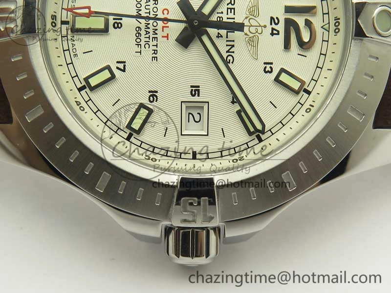 Clot Chronometer SS UBF 1:1 Best Edition White Sticks Marker Dial on Brown Leather Strap A2824