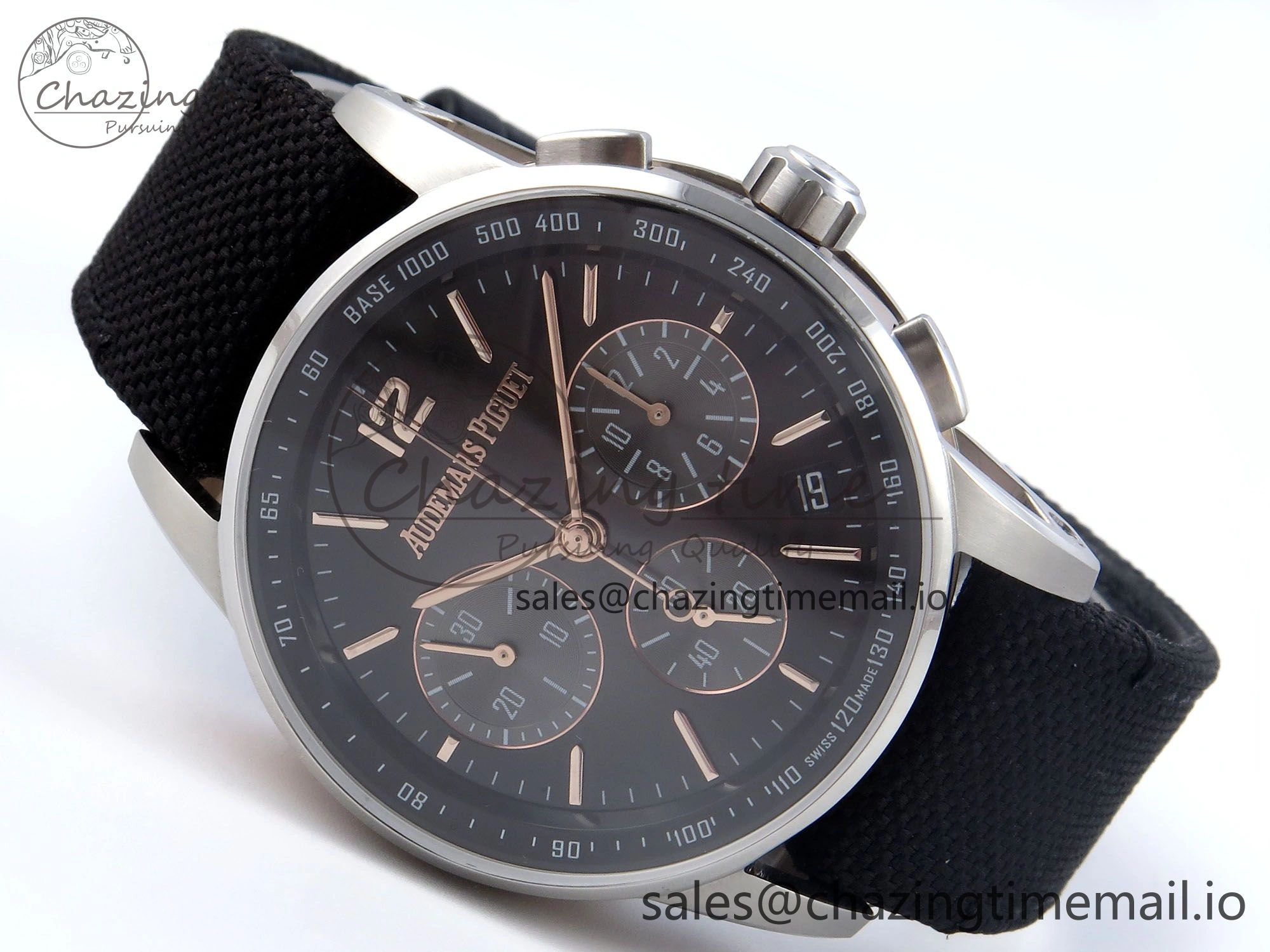 Code 11.59 Chrono 26393 SS APPF Best Edition Gray RG Dial on Black Nylon Strap A4401