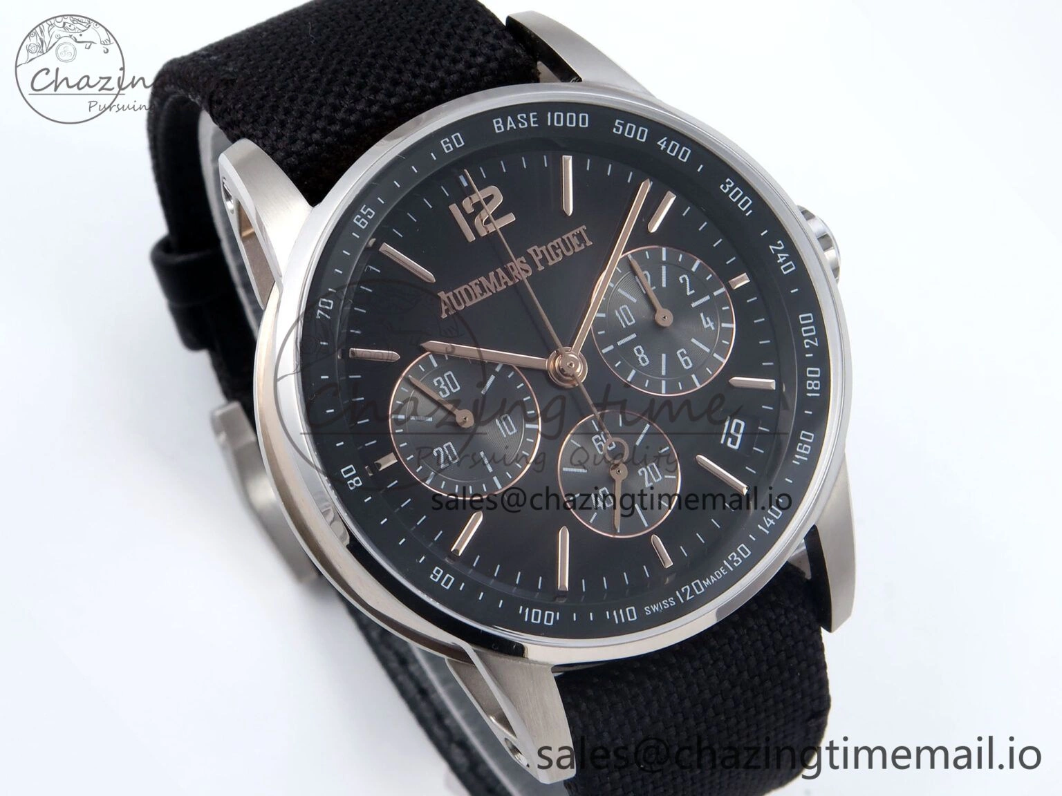 Code 11.59 Chrono 26393 SS APPF Best Edition Gray RG Dial on Black Nylon Strap A4401
